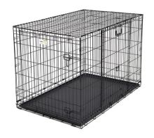 Ovation Double Door Crate with Up and Away Door (Color: Black, Size: 31.25" x 19.25" x 21.50")