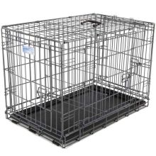 Ultimate Pro Triple Door Dog Crate (Color: Black, Size: 25" x 18.50" x 21")