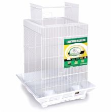 Clean Life Play Top Bird Cage (Color: White)