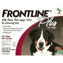 Flea Control Plus for Dogs And Puppies 89-132 lbs (Pack Size: 3 Pack, Dog Size: 89-132 lbs)