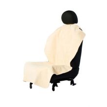 Front Car Seat Poncho Protector Deluxe (Color: Tan, Size: 9.25" x 27.25" x 0.06")