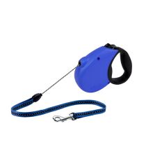 Freedom Softgrip Retractable Cord Leash 16 feet up to 44 lbs (Color: Blue, Size: Medium (Up to 44 lbs.))