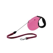 Freedom Softgrip Retractable Cord Leash 16 feet up to 26 lbs (Color: Pink, Size: Small (Up to 26 lbs.))