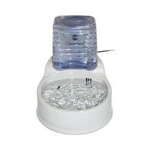 Clean Flow Pet Bowl with Reservoir (Color: Beige, Size: Medium)