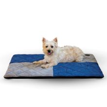 Quilted Memory Dream Pad 1" (Color: Blue / Gray, Size: Large)
