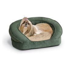 Deluxe Ortho Bolster Sleeper Pet Bed (Color: Green, Size: Large)