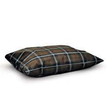 Indoor / Outdoor Single-Seam Pet Bed (Color: Brown Plaid, Size: Small)