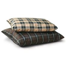 Indoor / Outdoor Single-Seam Pet Bed (Color: Tan Plaid, Size: Large)
