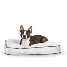 Tufted Pillow Top Pet Bed (Color: Gray, Size: Medium)