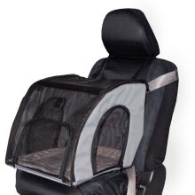 Pet Travel Safety Carrier (Color: Gray, Size: Small)