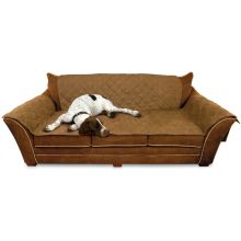 Furniture Cover Couch (Color: Mocha, Size: 26" x 70" seat, 42" x 88" back, 22" x 26" side arms)