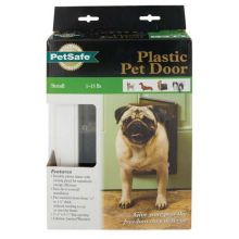 Plastic Pet Door Premium (Color: White, Size: Small)