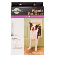 Plastic Pet Door Premium (Color: White, Size: Large)