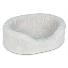 Plush Lounger Dog Bed (Color: Natural Berber, Size: Extra Small)