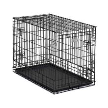Solutions Series Side-by-Side Double Door SUV Dog Crates (Color: Black, Size: 36" x 21" x 26")